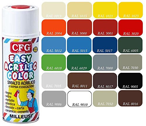 CFG - SPRAY 400ML SMALTO ACRILICO MILLEUSI RAPIDA ESSICCAZIONE COLORE TRASPARENTE OPACO