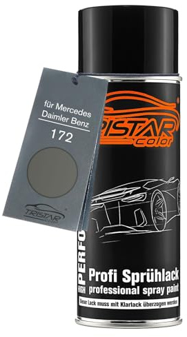 TRISTARcolor Billack Spridburk för Mercedes/Daimler Benz 172 Anthrazitgrau Metallic Spridburk för grundfärg 400 ml