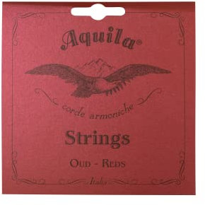 AQUILA CORDE ARMONICHE Rotes Oud-Set, Irakische Stimmung, ff-cc-gg-dd-AA-F, Medium Nylon Saiten für Klassische Gitarre