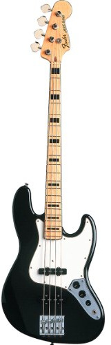 Fender 0147702306 GEDDY LEE JAZZ BASS AHORN GRIFFBRETT E-Gitarre, Schwarz