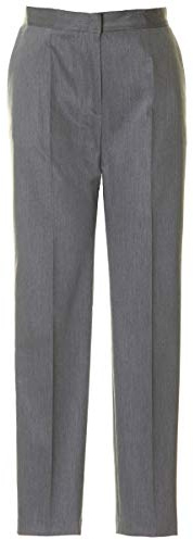 Busy Clothing Women Narrow Trousers Grey Melange 12
