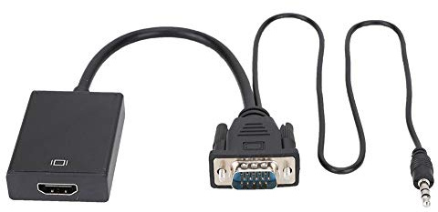 VGA zu HDMI Konverter,1080P VGA auf HDMI Adapter mit USB Kabel für Audio Übertragung und Stromversorgung für Computer Laptop Projektor HDTV usw