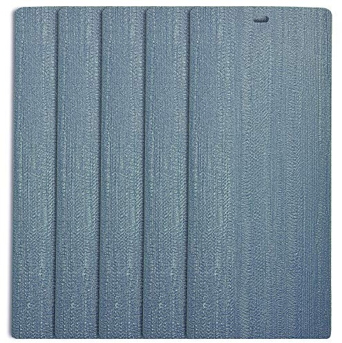 DALIX Arctic Blue Vertical Blind Texture Slats Window Size 58.5 Qty 5 Pack