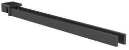 EMCO LOFT Handtuchhalter zur Wandmontage, schwenkbarer Badetuchhalter aus Aluminium, hochwertige Handtuchstange für Handtücher Schwarz 41 cm 2 Armig