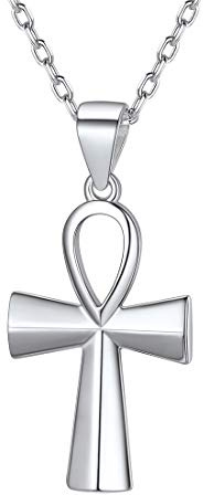ChicSilver 925 Silber Horusauge Halskette Engelflügel Schlange Caduceus Kette Kreuz Kette mit Geschenkebox für Damen und Herren
