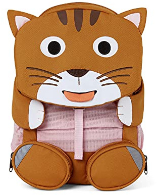 Affenzahn Großer Freund - Kindergartenrucksack für 3-5 Jährige Kinder im Kindergarten und Kinderrucksack für die Kita, Katze - Braun