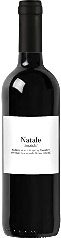 Bottiglia di vino rosso personalizzata IGT Toscana Rosso - Idea regalo esclusiva e originale per Natale! (Vocabolario)