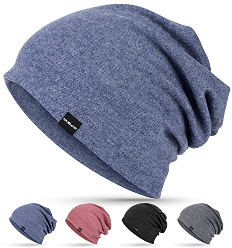 HASAGEI Herren & Damen Slouch Beanie - Leichte Dünne Mütze aus Weicher Baumwolle für Chemo, Frühling, Herbst & Winter