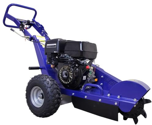 Rogneuse de Souche Déchiqueteuse Racines Moteur 15 CV 4 Temps 9 Lames Tungstène Coupe 22,5 Sous Sol / 51.5 cm Dessus Sol [PPE + Kit Entretien GRATUITS] Jardinage Aménagement Paysagiste T-Mech