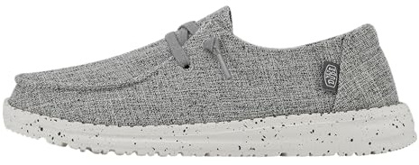 HEYDUDE Women's Wendy Linen | Womens Shoes | Womens Lace Up Loafers | Comfortable & Light-Weight