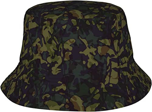 452 Fischerhut Camo-Jagd-Grünland Bucket Hüte Uv Schutz Angeln Buschhut Unisex Jungen Bucket Hat