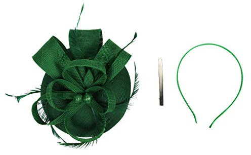 MILAX Kopfschmuck Fascinator Women's Fascinator Hat Vintage Banquet Headwear Fascinators Hat Frauen Feder Fascinator Hut Cocktail Tee Party Headwear