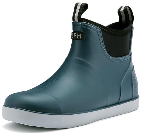 Jesindr Stivali Gomma Uomo Da Pioggia, Stivali Da Pesca, Antiscivolo Leggere Comode Shorty Boots, Impermeabile Nero Scarpe Da Giardino