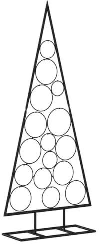 vidaXL Árbol de Navidad para decoración Metal Negro 125 cm