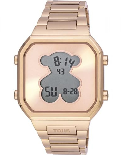 TOUS Reloj Digital con Brazalete de Acero SS D-Bear