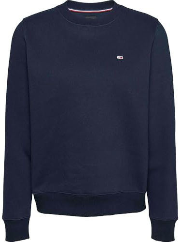 Tommy jeans dam TJW REG S FLAG CREW DW0DW19959C1G002 pullover sweatshirt, blå (mörk natt marinblå), XS, Blå (mörk natt marinblå), XS