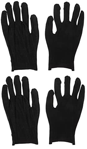 Veemoon 24 Paare Schwarze Baumwoll handschuhe Arbeitshandschuhe dicke handschuhe arbeiten Winterhandschuhe für Männer Frauen Handschutzhandschuhe Arbeitsschutzhandschuhe Schweiß aufnehmen