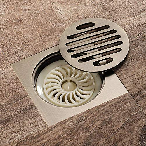 Abflussabdeckung, quadratisch, für Badezimmer, Bodenablauf, Filter, Dusche, abnehmbare Abdeckung, Messing, Duschraum, Toilette, Wäsche, Garten, Außenbereich
