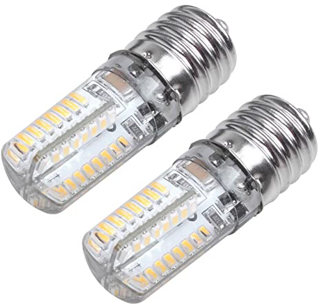 Lckiioy 2X E17 Socket 5W 64 Lampe LED Ampoule 3014 SMD blanc chaud AC 110V-220V