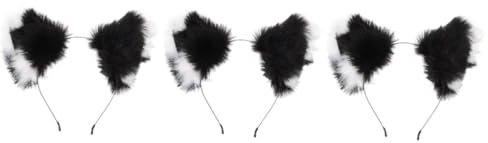 SHERCHPRY 3stücke Cosplay Haarband Mit Katzen Und Fuchsohren Plüsch Dekoratives Accessoire Für Partys Rollenspiele Und Halloween Geeignet Für Frauen Und Mädchen