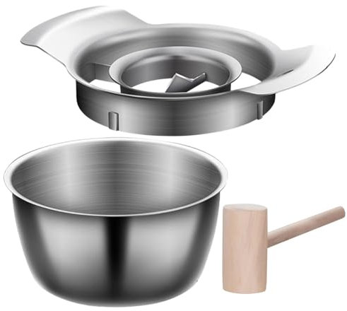 Wezalget Set di utensili per sbucciare il melograno | Sbucciatore per melograno in acciaio inox con ciotola antiscivolo - Per cucina e casa