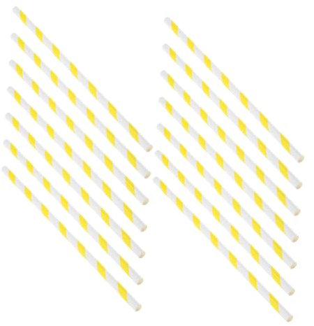 Cabilock Accesorios 50 Piezas de Palitos de Papel Amarillo para Decoraciones para Hornear Compatibles con Máquinas Comerciales