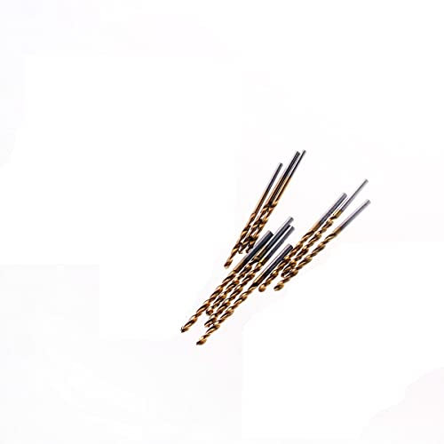 10/50 STÜCKE 1/1,5/2,0/2,5/3mm HSS-Bohrer-Set Titanbeschichteter Spiralbohrer aus hochwertigem Stahl for die Holzbearbeitung von Kunststoff und Aluminium(2.5mm 10pcs)