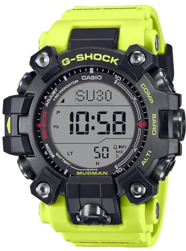 Casio G-Shock Master of G MUDMAN GW9500MRY-1A9 | Solar Powered | Triple Sensor | Mud Resistant | 200M Water Resistant | Rescue Yellow, Yellow