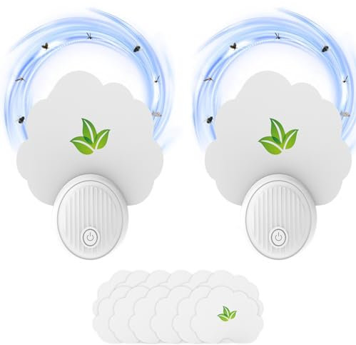 Trappola Insetti Volanti,Cattura Insetti, Trappola Mosche da Interno,Casa Sicura,Trappole Moscerini,Tarme,Zanzare,Luce Antizincheche Insetticida Spina (2 Dispositivi + 12 Carte Adesive)