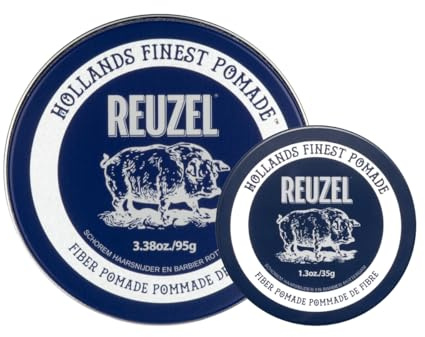 Reuzel 2026 Road Trip, Faserpomade, geringer Glanz, fester Halt Pomade für einen strukturierten, volleren Look, leicht zu stylen, 95 g + kostenlose Reisegröße 35 g