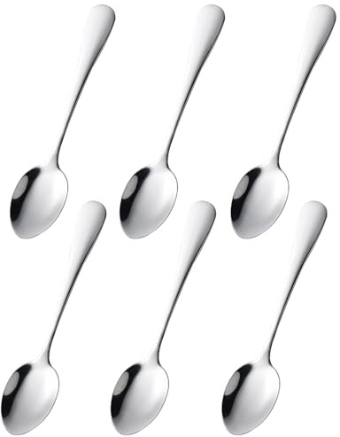 dcieiosul Demitasse Espresso Spoons Set of 6, Stainless Steel Mini Coffee Spoons for Dessert, Tea, Appetizer, Dishwasher-Safe Tiny Stirring Small Teaspoons