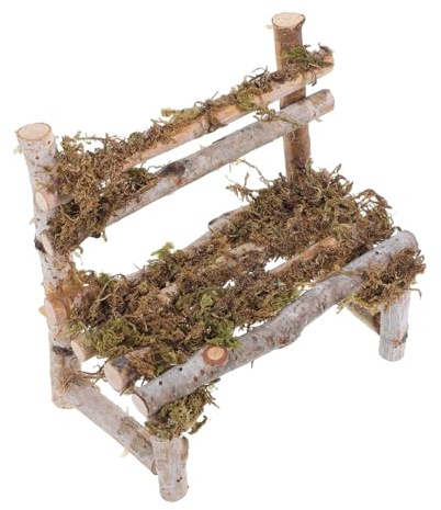 VICASKY Chaise Miniature et Prop pour Photographie pour Maison de Poupée en Bois Marron Accessoire Polyvalent et Décoration de Paysage Miniature