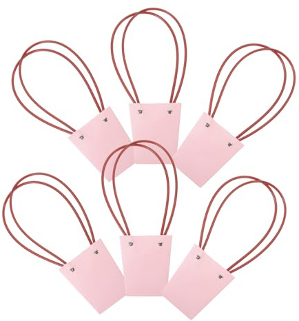 SHERCHPRY 10 Stück Papiertüten mit Flachem Boden Wasserabweisend Kraftpapier Blumenstrauß Verpackungsbeutel Langlebige Geschenktragetaschen für Frische und Trockenblumen Praktisches