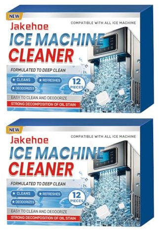 Lot de 24 pastilles de nettoyage pour machine à glace haute efficacité, échelle de pépites de nickel pour comptoir, dissolvant