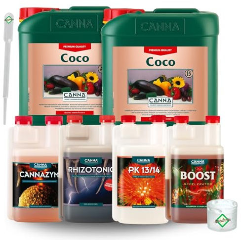 Weedness Canna Dünger Coco Set M - Blütephase Hydrokultur Hydrokulturdünger Bewässerung Flüssigdünger Organisch Grow Bio Naturdünger