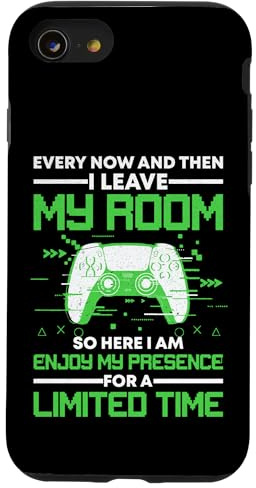 Funny Gaming Every Now And Then I Leave My Room Gamer Case for iPhone SE (2020) / 7/8