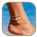Chihayafuji Bracelet de Cheville Pour Femme Argent Sterling 925 Or Chaine de Cheville Bracelet Cheville Réglable Imperméable en Zircon Bijoux Cheville Femme