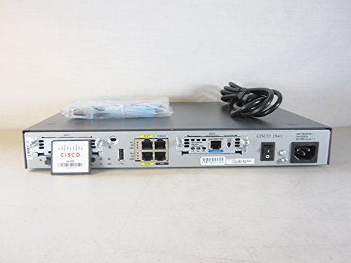 Cisco 1841 Schnelles Ethernet Router 10/100Base-T(X), 10,100 Mbit/s, 128-bit RC4,192-bit AES,256-bit AES,3DES,des, Cisco IOS, Schwarz, Blau, Edelstahl
