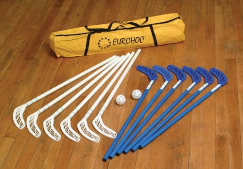 New Eurohoc Club Senior Indoor Hockey Complete Set Sticks Pucks Balls & Bag
