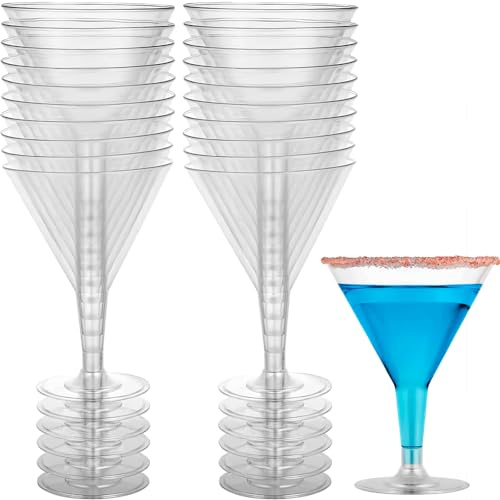 Heavy Weight Plastic Martini Cups- 7oz (207ml) | Clear|Pack of 24