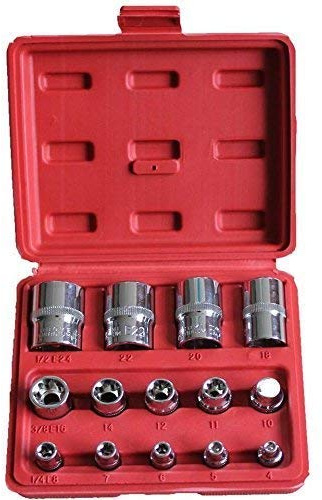 Coffret 14 Douilles Torx Femelles Embouts