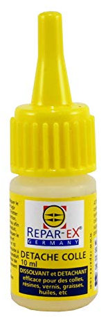 BRICOLAGEPRO - Flacon de Détache Colle - Dissolvant Colle Forte - Tous Supports - Flacon de 10ml