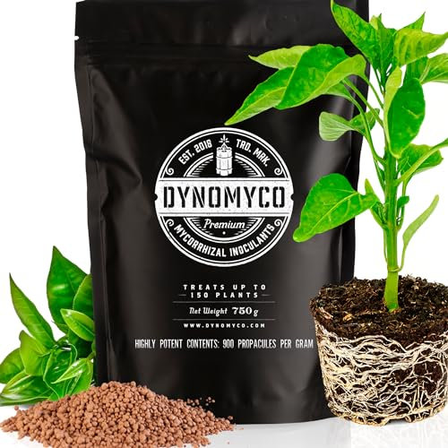 DYNOMYCO Granular Mycorrhizal Fungi Inoculant, 750g/26.5oz – Boosts Root Growth, Yields & Nutrient Uptake – 900 Propagules/g, Concentrated Granules, & OMRI Listed – Biofertilizer for Plant Growth