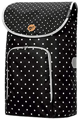 Andersen Einkaufstrolley Ersatztasche - 47 Liter - Fronttasche | extra Innenfach - wasserabweisend - Reflektoren - faltbar - Ole schwarz