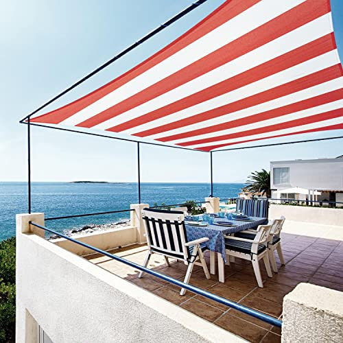 ColourTree Rechteckiges Sonnensegel mit USA-Flagge, 2,4 x 3,5 m, rot/weiß, UV-beständig, strapazierfähig, Handelsqualität (wir stellen individuelle Größe)