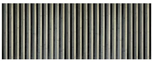 IlGruppone Passatoia per Cucina o Tappeto da Ingresso in Vero Bamboo Naturale 7 Misure 7 Colori - 50x250 cm - Grigio