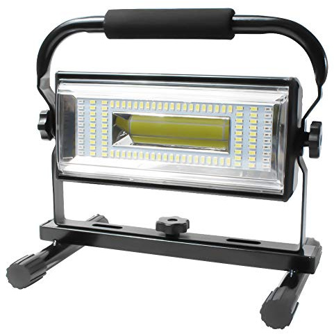Orchidtent Projecteur LED Rechargeable, 100W 7000 Lumens, Projecteur LED Lampe de Chantier Puissante Portable Rechargeable Spot Extérieur à LED étanche IP65 Lampe Travaux pour Camping,Pêche,Noctur