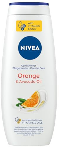 NIVEA Orange & Avocado Oil - Gel doccia per il corpo con oli essenziali, 500 ml