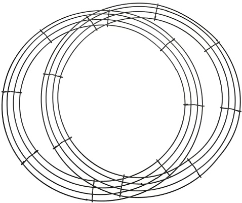 BESTonZON Kranz Rahmen Rund Kranz Rohling: 16 Zoll Eisen Kunst Kranz DIY 2 Stücke Weihnachtskranz Hochzeitskranz Adventskranz Wandkranz Türkranz Basteln Hochzeti Weihnachten Party Dekoration