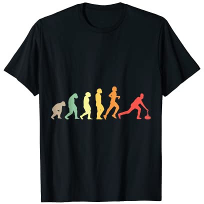 Eisstockschießen Evolution Eisstock Stockschütze T-Shirt